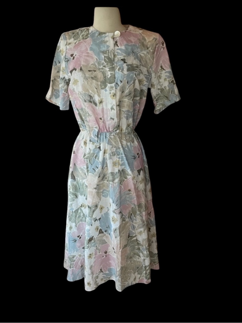 NWT 1980s Stuart Alan Petites Floral Shirt Dress
